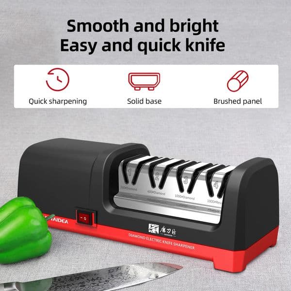TG2102 4 Stage Electric Knife Sharpener 20-Degree Grinding Edge Knife Sharpener for Kitchen Knives with Sharpening and Polishing 260120