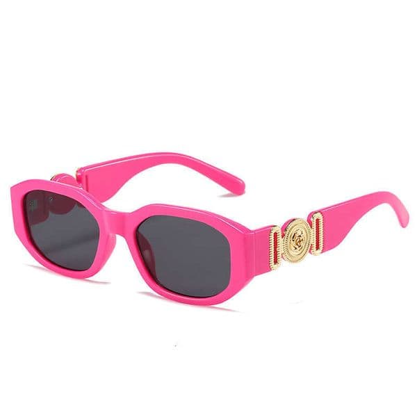 Fashion 1 Sunglasses Square Polygonal Frame European American Trendy Style Camellia for Driving Outdoor Daily Wear Gift High Quality Texture
