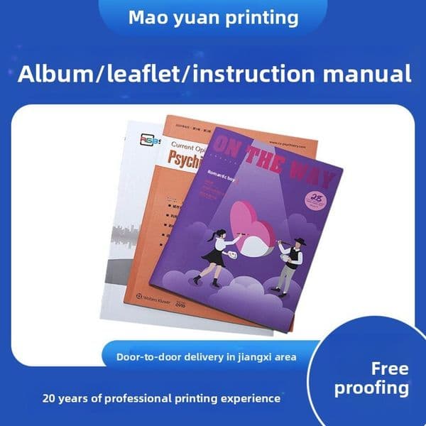 Customized Flyer Brochure Printing Manual Book Magazine Color Page Album Promotional Poster Production UV Craft Business
