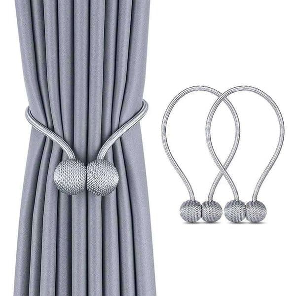 1/2/4Pcs Magnetic Ball Curtain Tiebacks Tie Rope Accessory Rods Accessoires Backs Holdbacks Buckle Clips Hook Holder Home Decor