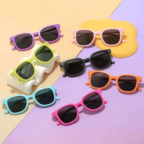 2025 trendy children's boys' UV resistant sunglasses, girls' sunshade and sun protection sunglasses Y260127