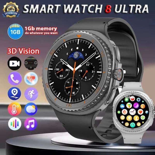 2025 New DT 8 Ultra Smart Watch Men 1GB Memory Video GPS NFC 47mm AMOLED Fitness Sports Tracker Health Smartwatches Women X260128