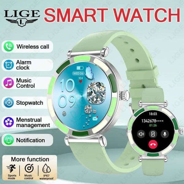 LIGE New Smart Watch Men Waterproof Bluetooth Call Womens Health Sports Fitness Heart Rate Monitoring Digital Smartwatch Gifts X260128