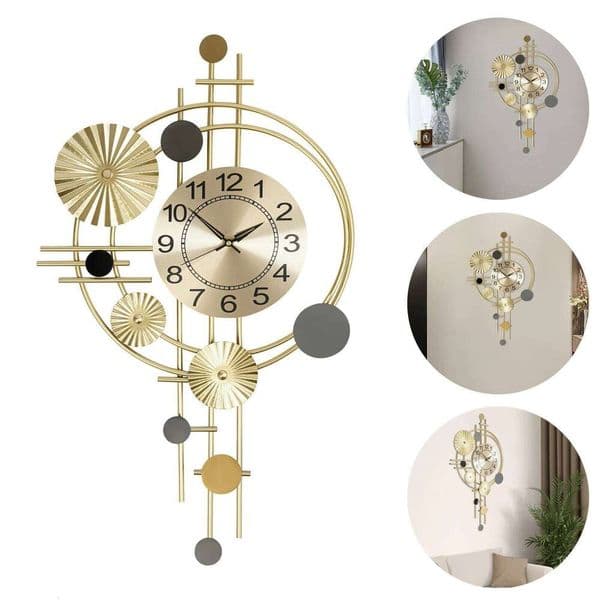 Modern Decorative Art Silent Iron Wall Decoration Clock 26W0128