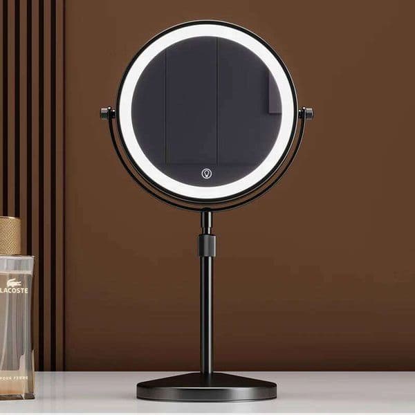 Desktop Double-Sided HD with LED Light, European Style Vanity Mirror, Two-Sided Makeup Mirror 26L0128