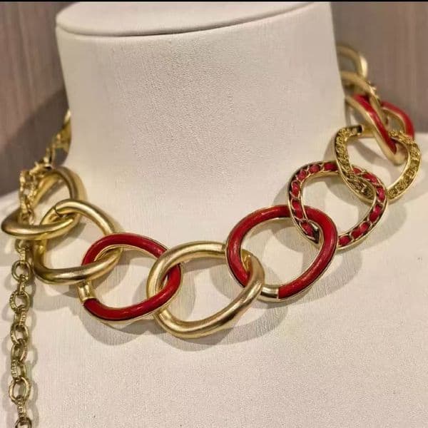 Vintage Luxury charm letter necklace yellow gold plated luxury necklace chain for girls women gift