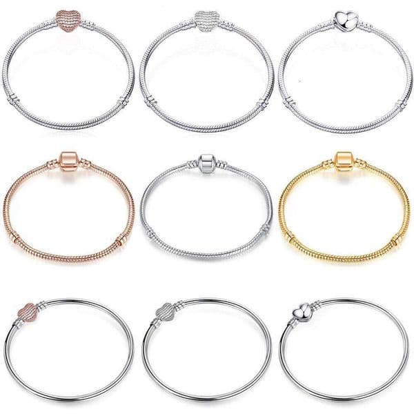 High Quality Fit Pan Brand Charms Bracelets DIY Beads Fine Base Bracelet for Women Jewelry Original Bangle Pulseira Girl Gift H260129