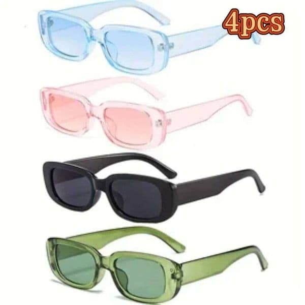 1/4PC New Small Frame Sunglasses Women Men Trendy Vintage Brand Designer Square 4PCS Sun Glasses Female Eyewear UV400 H260129