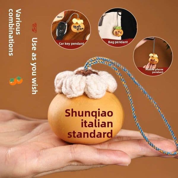 Little Fortune Gourd Ornament Tibetan Tassel Bag Keychain Pendant Phone Chain New Chinese Style Accessory Car Hanging For Peace And Protection QIAOWANTONG