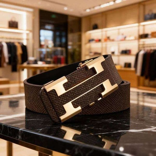 Mens Genuine Leather Belt Automatic Buckle Pure Cowhide Casual Business Wear X260128