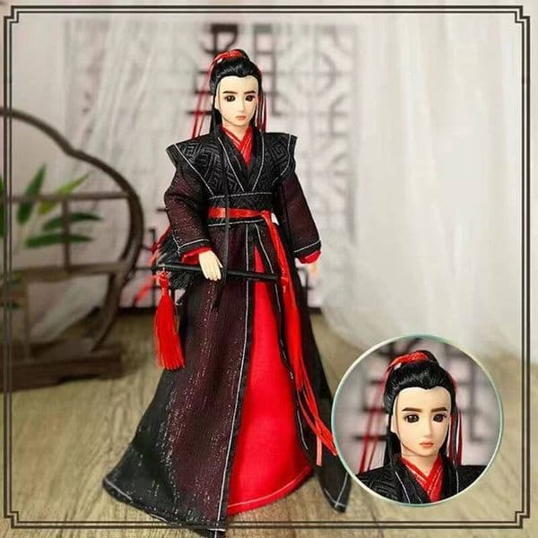 30cm Man Chinese Ancient Costume 1/6 Prince Hero Doll Martial Arts Fiction Characters Desktop Decor Toys Gifts for Kids