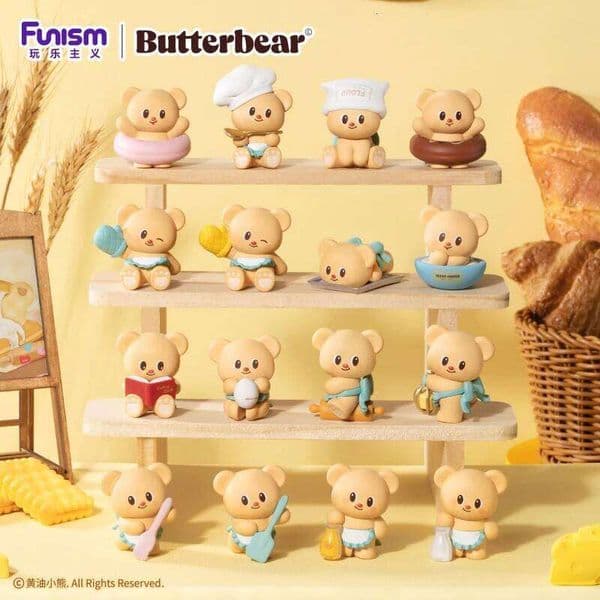 Butter Bear Baking Master Series Cute Grain Blind Box FUNISM Original Genuine Desktop Ornament Figurines Model Toy Birthday Gift Y260128