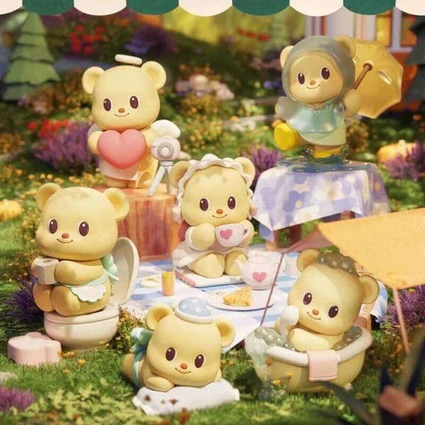 Genuine New Leisure Time Series Blind Box Cartoon Cute Butter Bear Figure Desktop Ornaments Decorative Toys Gifts Z260129