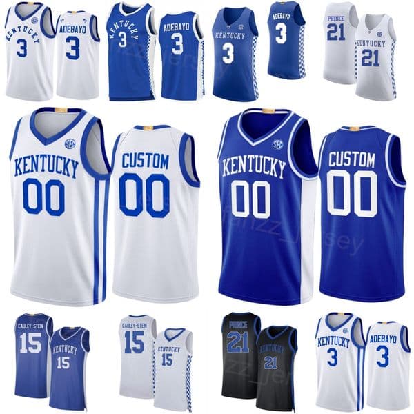 Print College 4 Hamidou Diallo Jerseys University Basketball 21 Tayshaun Prince 3 Tyler Ulis 15 DeMarcus Cousins Bam Adebayo Willie Cauley-Stein Woman Child Man KW