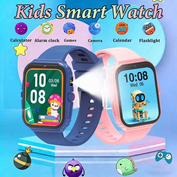 Kids Smartwatch Video Recording Music Player Educational Games Calculator Alarm Clock LED Flashlig Smart Watch For Boys Girls X260128