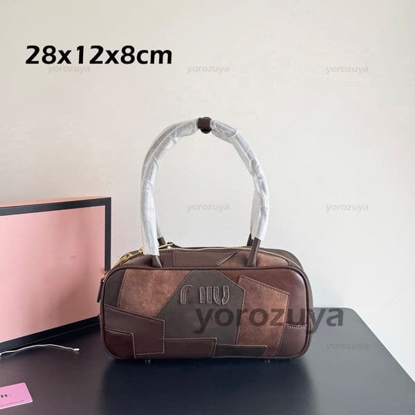 12a Luxury designer bag shoulder bag mm beau arcadie bag lvy leather patchwork bag tote bag crossbody bag for women vintage suede motorcycle handbag top quality
