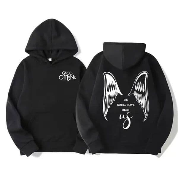 Hot Series Good Omens Print Hoodies Men Women Clothing Retro Aesthetic Sweatshirt Casual Oversized Pullover Hooded Streetwear ddmytues