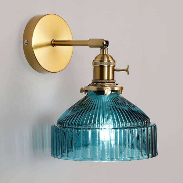 Lighting for Living Room Wall Decor Nordic Personality Green Glass Art Clear Fresh Air Aisle Mirror Headlight Bedroom Headlamp 26H0129