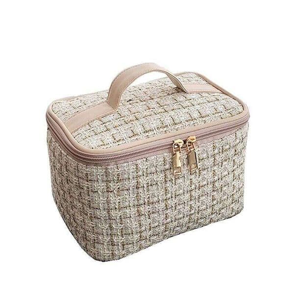 Luxury Style Bag High Aesthetic Dirt-Resistant Durable Large Capacity Portable Handheld Makeup Organizer Student Version