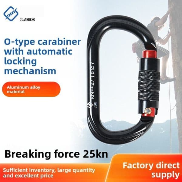 Supply Automatic Carabiner Aerial Yoga Hammock Safety Hook Aviation Aluminum O-Type Climbing Master Lock