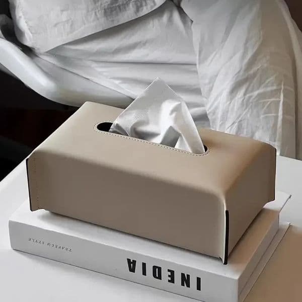 Leather Tissue Box Napkin Case Paper Cover Car Living Tissue Paper Holder Desktop Home Tabletop Decoration 260120BJ