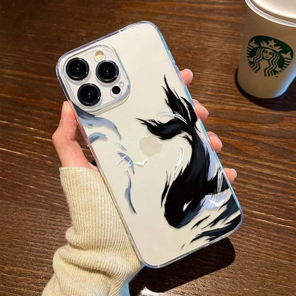 Chinese Ink Painting Killer Whale Phone Case For iPhone 17 Air 16 15 14 13 12 11 Pro Max Plus Mini 8 X XR 16e Cover Shell Fundas ddmynov