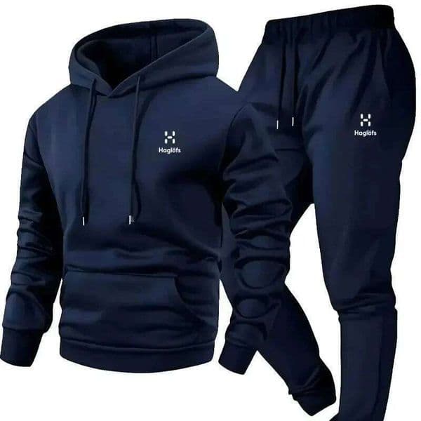 Men'S Autumn and Winter Pattern Casual Two-Piece Set Hoodie Sweatshirt Long Pants Suit with Pockets Regular Fit Outdoor Sports XJ260130