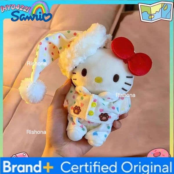Sanrio No Kt Doll Clothes Pajamas Set For 10-15cm Plush Dolls Cute Dress Up Replacement Outfit Nightwear Accessory H260130