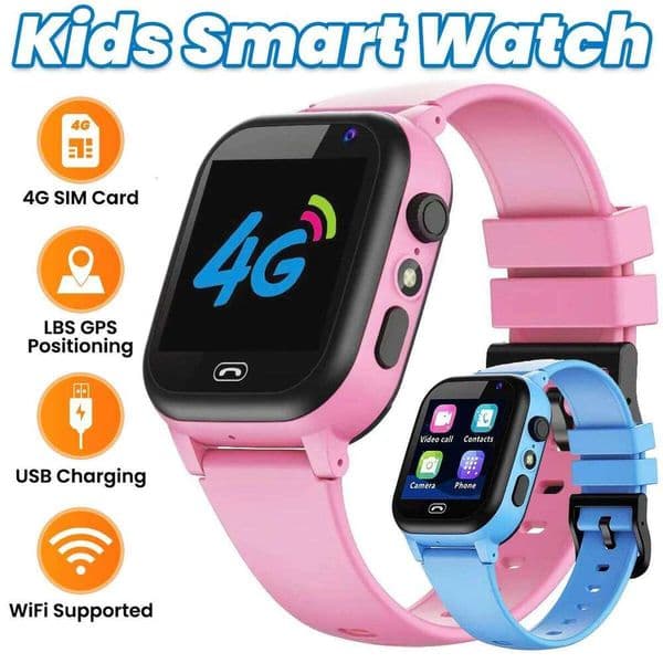 4G SIM Card Kids Smartwatch LBS GPS Positioning+WiFi Location Calling Smart Watch USB Charging Sports Watches for Children 2026 Z260129