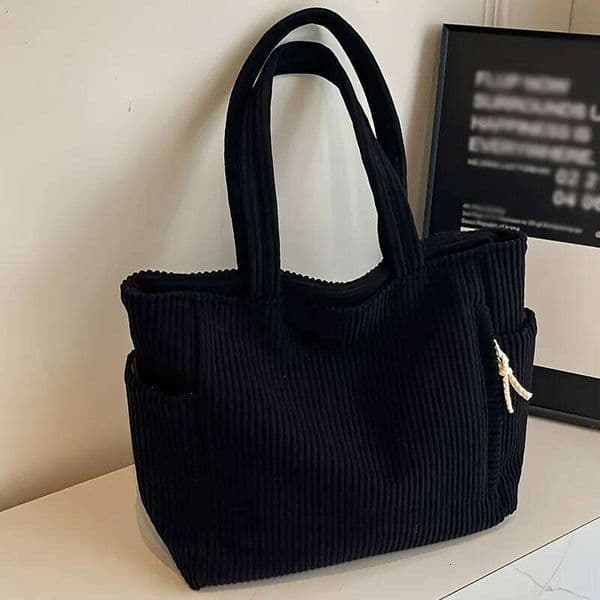 Fashion New Corduroy Tote Forest style Spacious Versatile Artsy Vintage Shoulder Bag