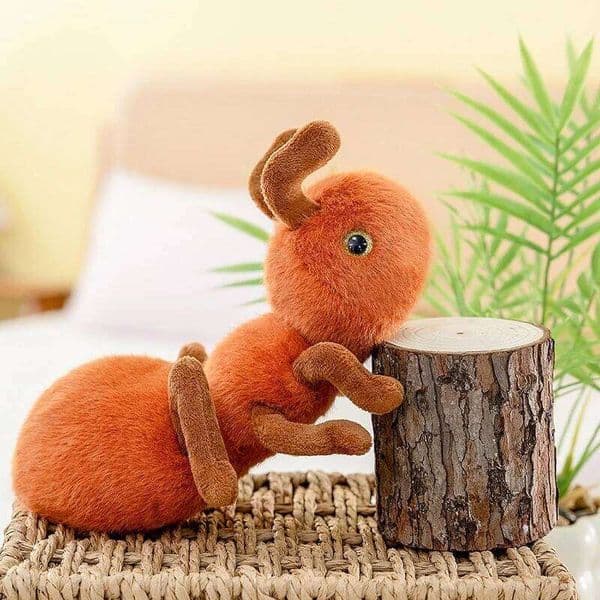20cm Cute Ant Plush Toy Insect Soft Squishy Kawaii Plushie, Unique Educational Gift for Kids & Bug Lovers Unusual Collectible C260130