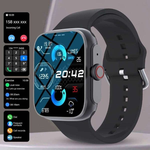 1.83-inch smart watch, wireless call, weather forecast, music playback, remote control photography, sports watch Z260129