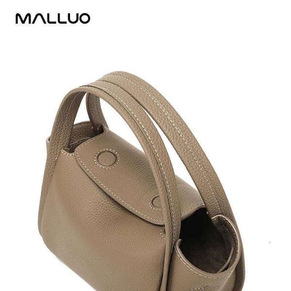 New Female Mini Cowhide Genuine Leather Crossbody Fashionable Versatile Shoulder Shell Handbag Lady Casual Phone Bag
