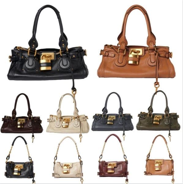 Designer paddington lock head shoulder bags for women luxury retro sac grain leather tote bag large capacity handbag popular black brown te10