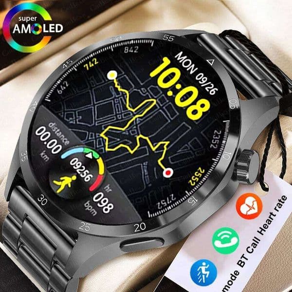5 Pro GPS NFC Smart Watch Men 360*360 AMOLED Screen Heart Rate Call IP68 Waterproof Man Smartwatches 2025 New Z260129