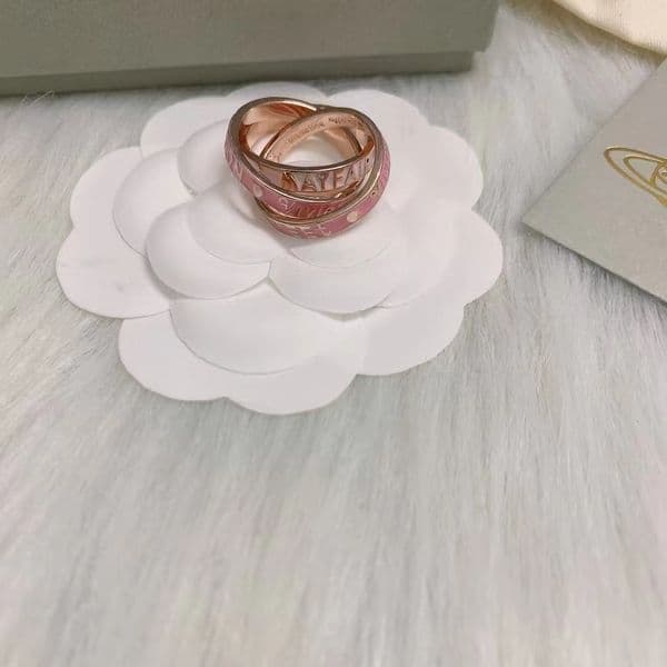 rings designer for women Jewelry Moissanite Designer viennes West ring jewelry For Man Woman Lacquer Letter Wrapped Three-Ring Personality Fashion Enamel Ring