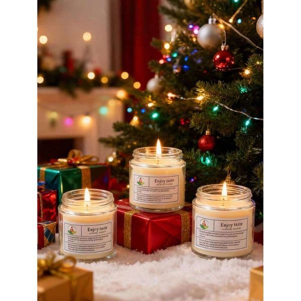 One transparent glass scented candle, for commemoration, decoration, natural plant wax C260130
