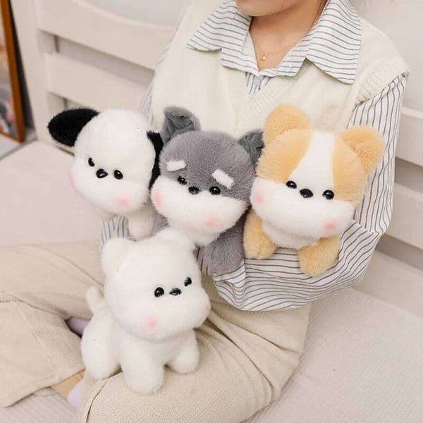 20cm/7.87in Dog Toy Schnauzer Corgi Bichon Plush Toys Stuffed Animal Doll Soft Pillow Kid Pet Lover Birthday Gift Y260128