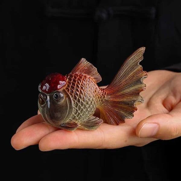 Luxury Designer Decor Creative Color Changing Goldfish Pet Nourishing Carp Tea room Players Use Wealth Attraction To Decorate Ornament Decor