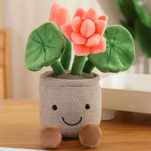 30cm Latest Beautiful Flower Plate Planting Stuffed Plush Toy Handmade Cartoon Anime Cute Gift Doll for Friends C260130