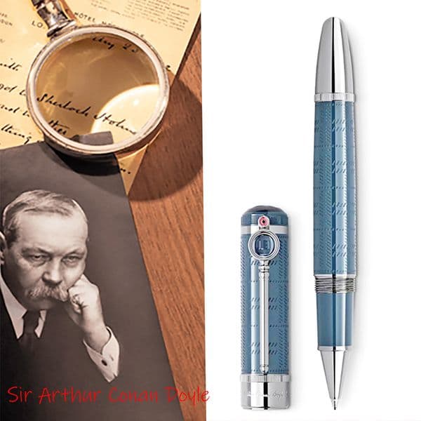 wholesale Luxuy Mont AAAA+ Si Athu Conan Doyle Limited Edition Metal Rolleball Ballpoint Pen Business Office Stationey High Quality gift with seial