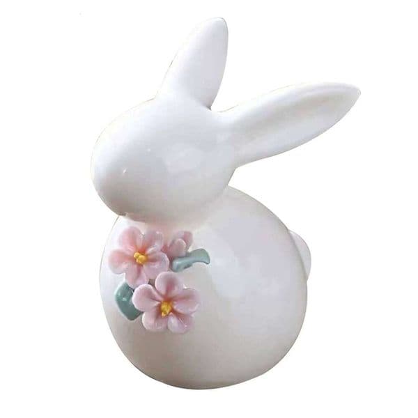 Animal Statue Photo Prop Ceramic Cute Collectible Holiday Gift Desktop Decoration for Outdoor Bookshelf Garden Bedroom Decor 26H0131