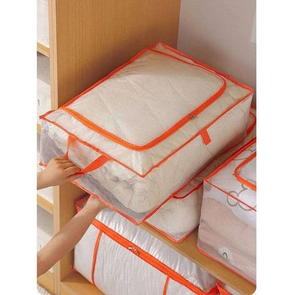 1Pc Bags with Zipper, Large Capacity - Closet, Underbed Storage Organizer for Clothes, Bedding, Toys, s & Blankets 26L0131