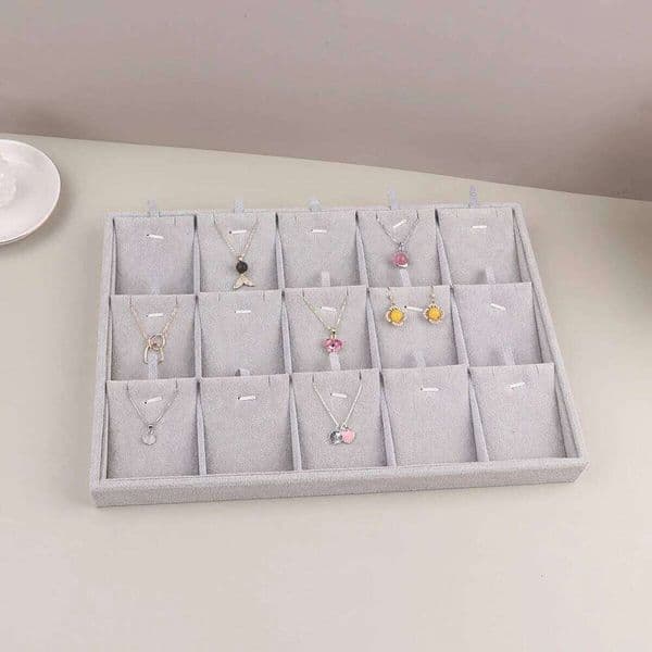 Velvet Jewelry Display Stackable Exquisite Holder Portable Ring Earrings Necklace Organizer Box 26W0131