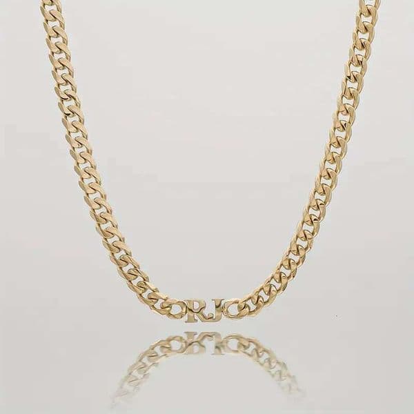European and American Hip-Hop Stainless Silver 14k Thick Titanium Steel Necklace Reversible Chain Fashion Jewelry