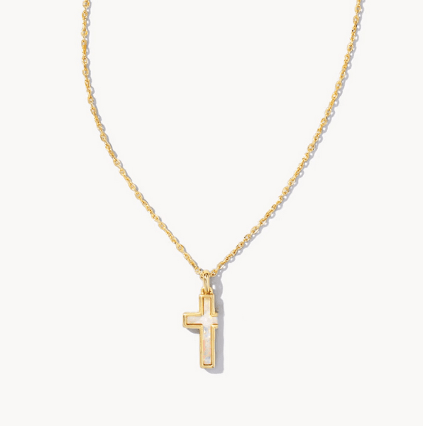 Exquisite designer necklace Green four-leaf clover necklace cross necklace Fashion simple collarbone chain for women European American luxury casual jewelry gift