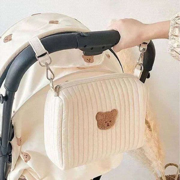Portable Stroller Nappy Quilted Baby Diaper Caddy Organizer Embroidered Mommy Bags Babies Accessories Changing Bag Storage Y260131