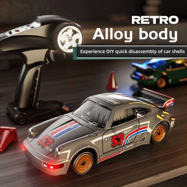Drift Car 1/43 Rc Gyro Rc4wd Full Scale Remote Control Vehicle Metal Body Colorful Ambient Lighting Toy Cars For Boys Y260131