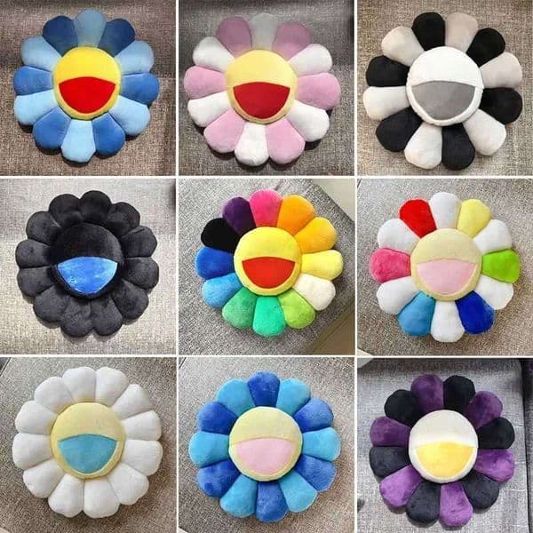 2026 Cushion/Decorative Pillow 60Cm Sunflower Japanese Rainbow Chrysanthemum Plush Toy Baby Floor Game Chair perfume cologne Cushion Sofa Home Decoration Free S