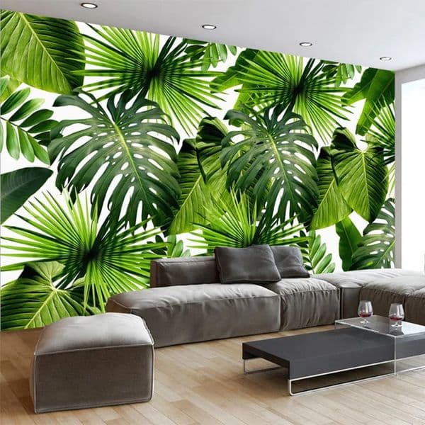 2026 New New Wallpapers Custom 3D Mural Wallpaper Tropical Rain Forest Banana Leaves P O Murals Living Room Restaurant Cafe Backdrop Wall wallpaper Paper Wallpa